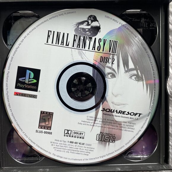 Final Fantasy VIII (Sony PlayStation 1, 1999) Discs and Case PS1 RPG FF8 - Picture 6 of 13
